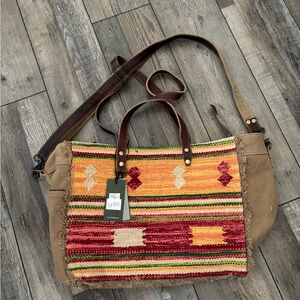 Myra Bag Multicolor Striped Travel Bag